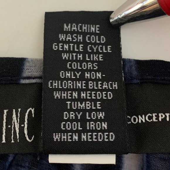 EUC INC International Concepts Woman's Blouse Navy Blue/White Sz PP Long Sleeve - Picture 6 of 14